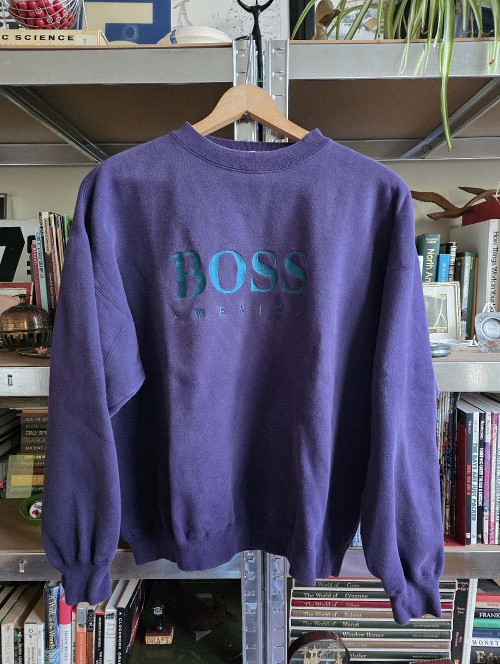 Vintage | Purple And Teal Boss America Sweatshirt
